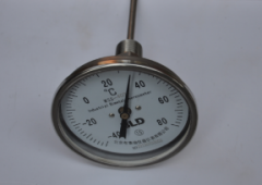 轴向类型双金属温度计类型选择表
